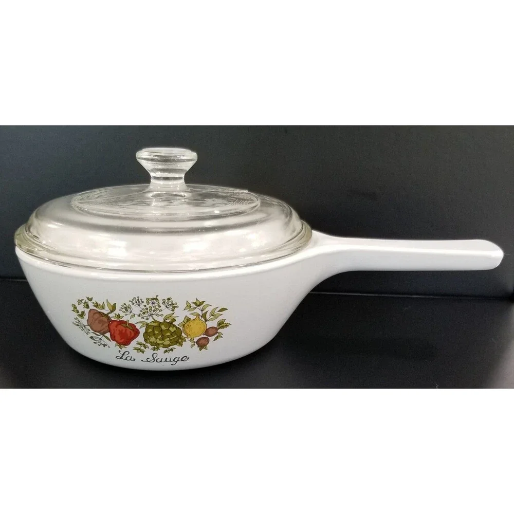 CorningWare Spice of Life La Sauge P‑81‑B 1 Pint Casserole Dish Vintage